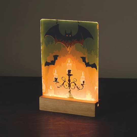 Light Up Candelabra Bats Paint-by-Number Acrylic Surface Kit by Artist's Loft®